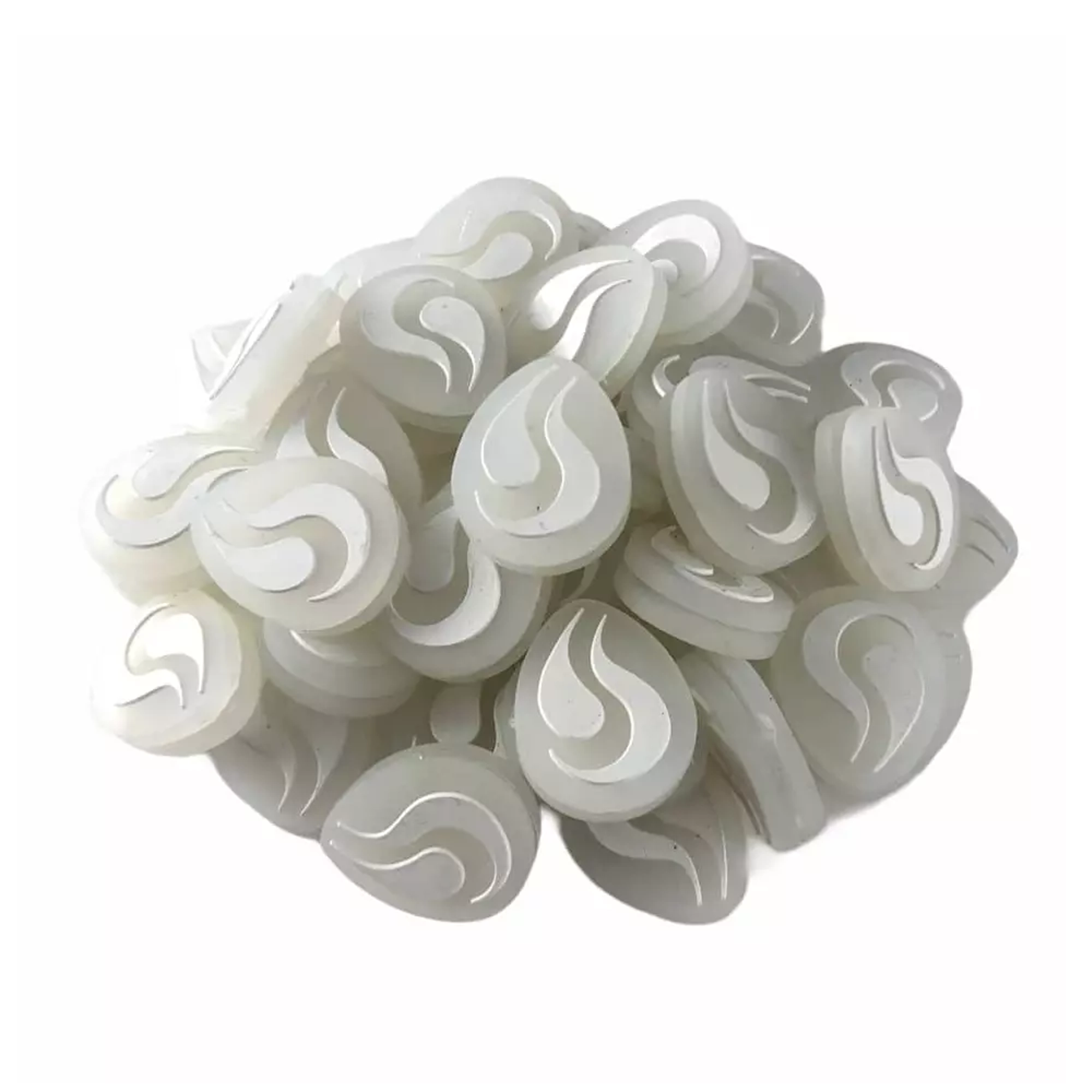 Transparent with white flame