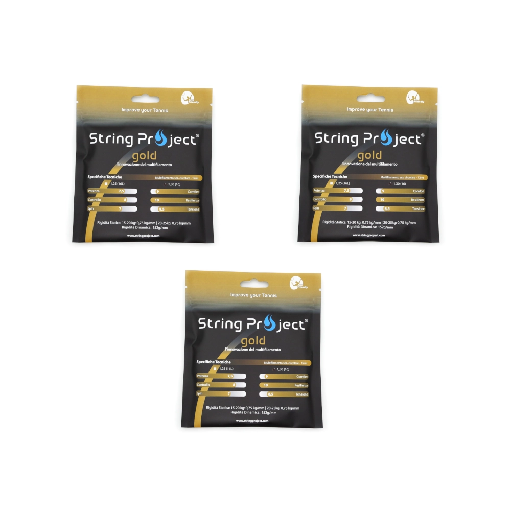 String Project Gold – Pack de 3 Sets de 12 m