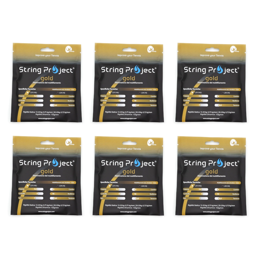 String Project Gold – Pack de 6 Sets de 12 m