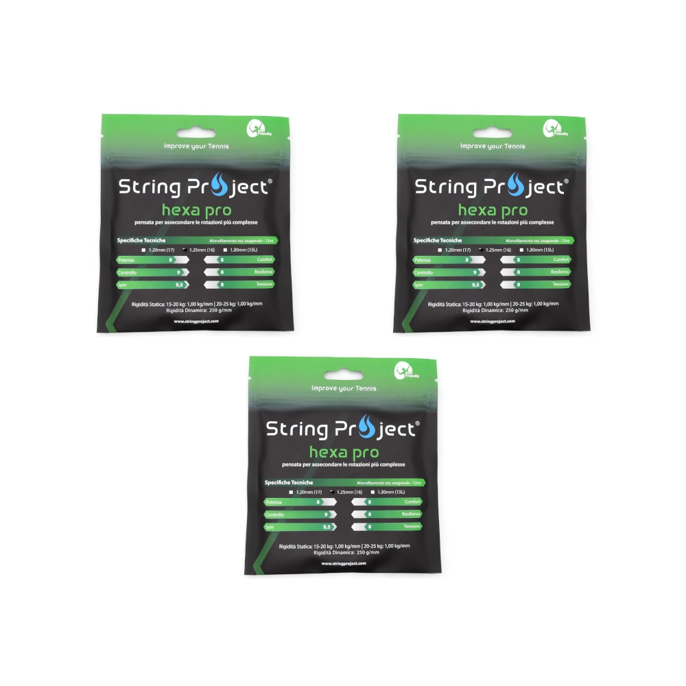String Project Hexa Pro – Pack de 3 Sets de 12 m